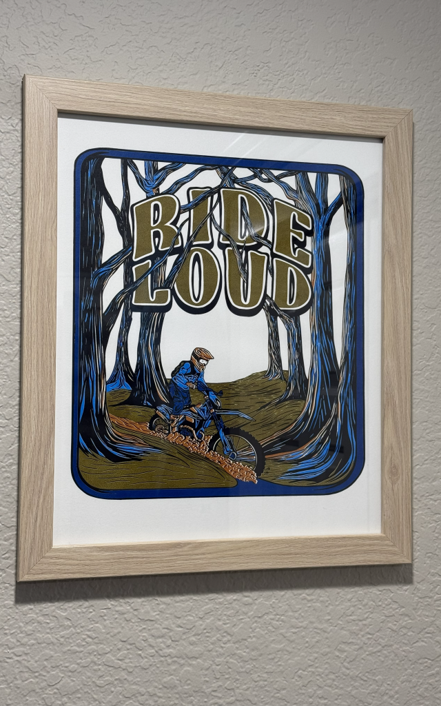 Dirt Bike Poster Framed - Hand Made