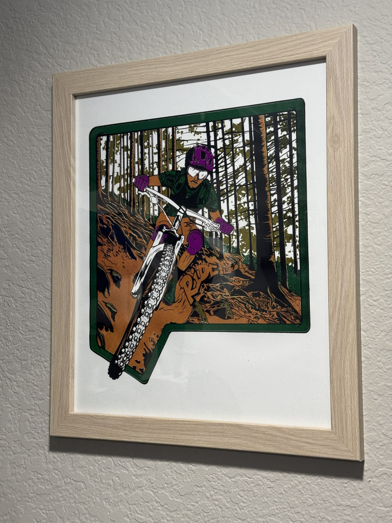 Mountain Bike Poster Framed - Hand Made