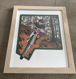 Mountain Bike Poster Framed - Hand Made