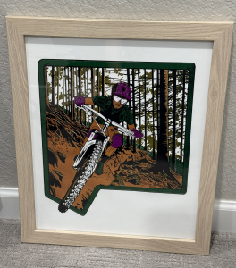 Mountain Bike Poster Framed - Hand Made