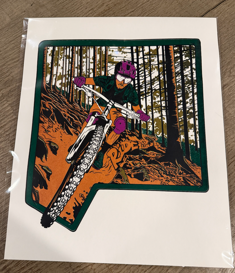 Mountain Bike Poster - Hand Made